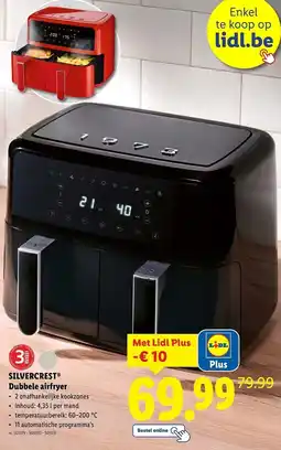 Lidl Silvercrest dubbele airfryer aanbieding