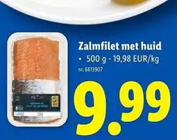 Lidl Zalmfilet met huid aanbieding
