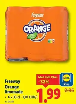 Lidl Freeway Orange limonade aanbieding
