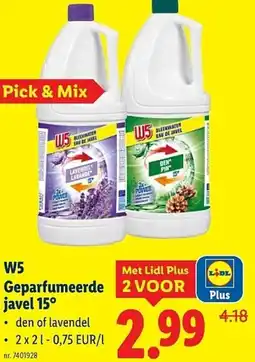 Lidl W5 Geparfumeerde javel 15° aanbieding