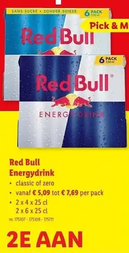 Lidl Red Bull Energydrink aanbieding