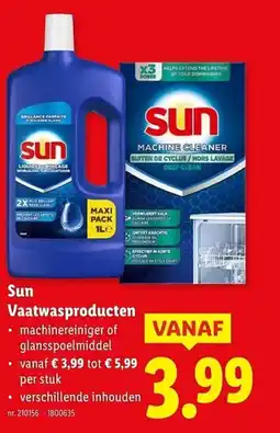 Lidl Sun Vaatwasproducten aanbieding