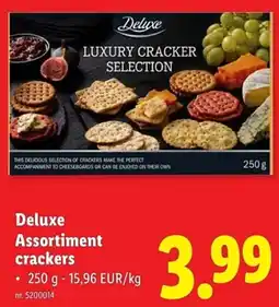 Lidl Deluxe Assortiment crackers aanbieding