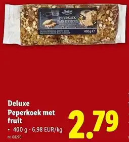 Lidl Deluxe Peperkoek met fruit aanbieding