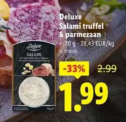Lidl Deluxe Salami truffel & parmezaan aanbieding