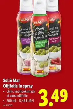 Lidl Sol & Mar Olijfolie in spray aanbieding