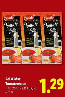 Lidl Sol & Mar Tomatensaus aanbieding