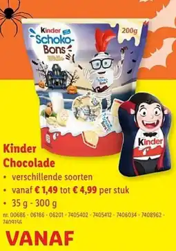 Lidl Kinder Chocolade aanbieding