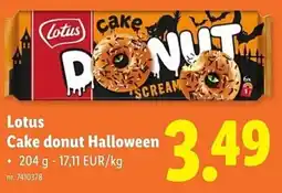 Lidl Lotus Cake donut Halloween aanbieding