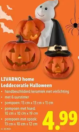 Lidl Livarno home leddecoratie halloween aanbieding