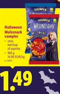 Lidl Halloween Maïssnack vampier aanbieding