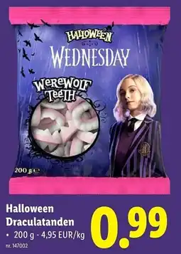 Lidl Halloween Draculatanden aanbieding