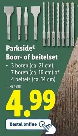 Lidl Parkside Boor- of beitelset aanbieding
