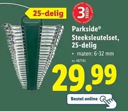 Lidl Parkside Steeksleutelset, 25 delig aanbieding
