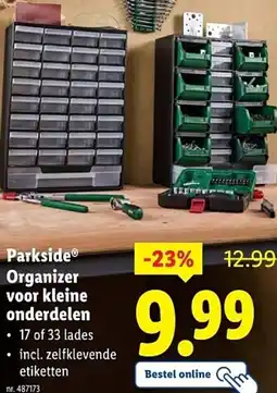 Lidl Parkside Organizer voor kleine onderdelen aanbieding