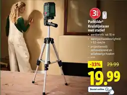 Lidl Parkside kruislijnlaser met statief aanbieding