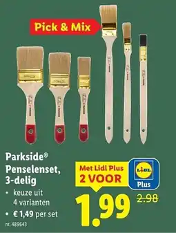 Lidl Parkside penselenset aanbieding