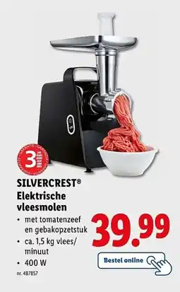 Lidl Silvercrest elektrische vleesmolen aanbieding