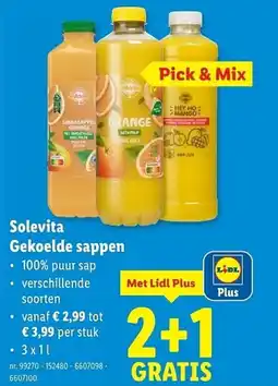 Lidl Solevita gekoelde sappen aanbieding
