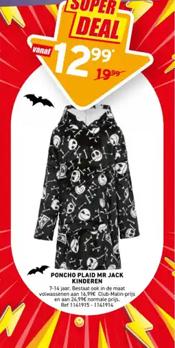 Trafic Poncho plaid mr jack kinderen aanbieding