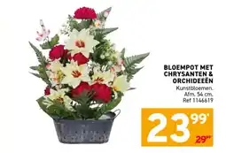 Trafic Bloempot met chrysanten & orchideeën aanbieding