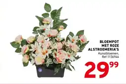Trafic Bloempot met roze alstroemeria's aanbieding