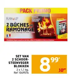Trafic Set van 2 schoor- steenveger blokken aanbieding