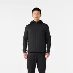 Decathlon Warme hardloophoodie voor heren Run 100 Warm zwart aanbieding