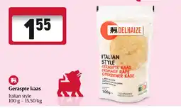 Delhaize Geraspte kaas aanbieding