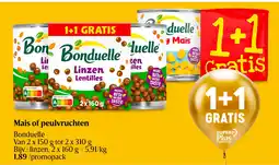 Delhaize Mais of peulvruchten aanbieding