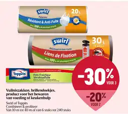Delhaize Vuilniszakken, brillendoekjes, product voor het bewaren van voeding of keukenhulp aanbieding