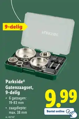 Lidl ParksideⓇ Gatenzaagset, 9-delig aanbieding
