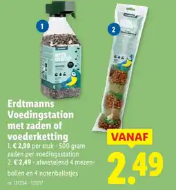 Lidl Erdtmanns Voedingstation met zaden of voederketting aanbieding