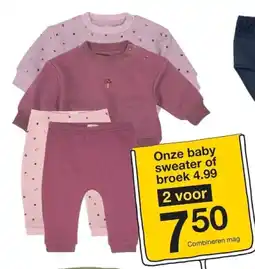 Zeeman Onze baby sweater of broek aanbieding