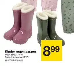 Zeeman Kinder regenlaarzen aanbieding