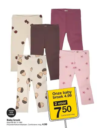 Zeeman Baby broek aanbieding