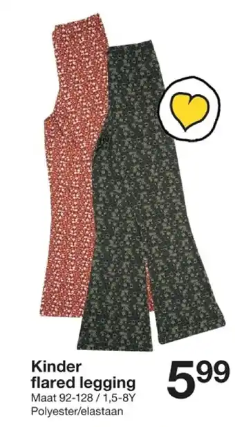 Zeeman Kinder flared legging aanbieding