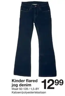 Zeeman Kinder flared jog denim aanbieding