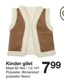 Zeeman Kinder gilet aanbieding