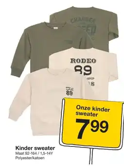 Zeeman Kinder sweater aanbieding