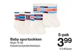Zeeman Baby sportsokken aanbieding