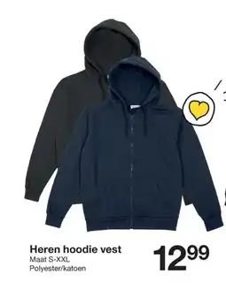 Zeeman Heren hoodie vest aanbieding