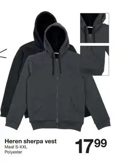Zeeman Heren sherpa vest aanbieding