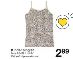 Zeeman Kinder singlet aanbieding
