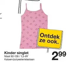 Zeeman Kinder singlet aanbieding