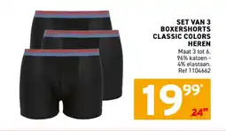 Trafic Set van 3 boxershorts classic colors heren aanbieding