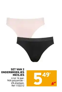Trafic Set van 2 onderbroekjes meisjes aanbieding
