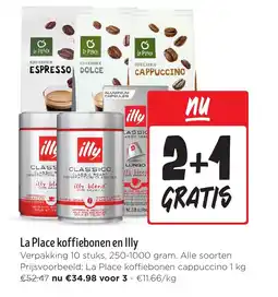 Jumbo La Place koffiebonen en Illy aanbieding
