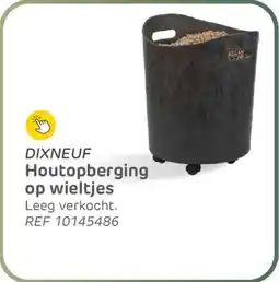 Brico Dixneuf houtopberging op wieltjes aanbieding