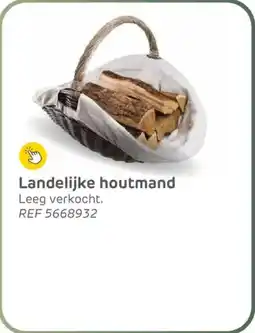 Brico Landelijke houtmand aanbieding
